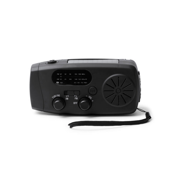 Nevil - Radio multifunción de emergencia con dinamo elaborada en ABS - Negro
