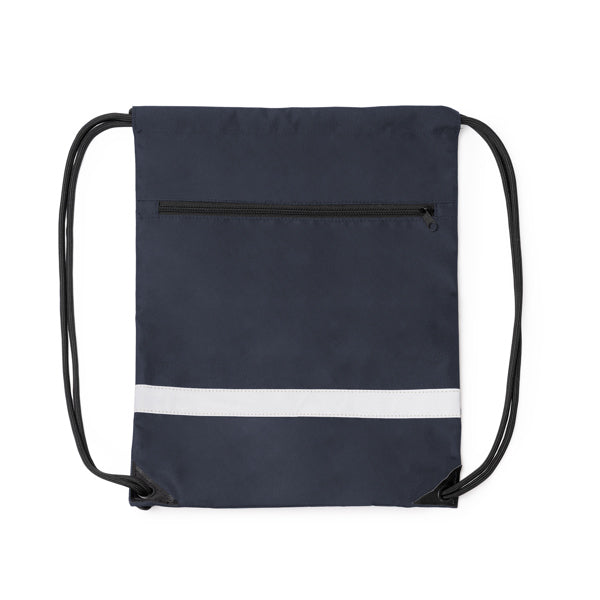 Lucio - Mochila de cuerdas ajustables elaborada en RPET 300D - Marino