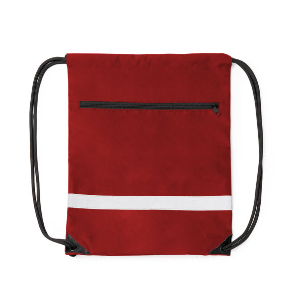 Lucio - Mochila de cuerdas ajustables elaborada en RPET 300D - Rojo