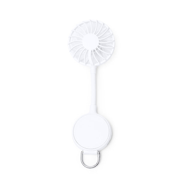 Denison - Ventilador de mano elaborado en ABS reciclado - Blanco