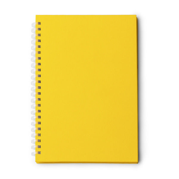 Mistrol - Bloc de notas tamaño A5 con anillas flexibles elaboradas en RPET - Amarillo