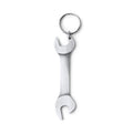 Asgar - Llavero con forma de llave inglesa elaborado en metal con función abridor - Plata