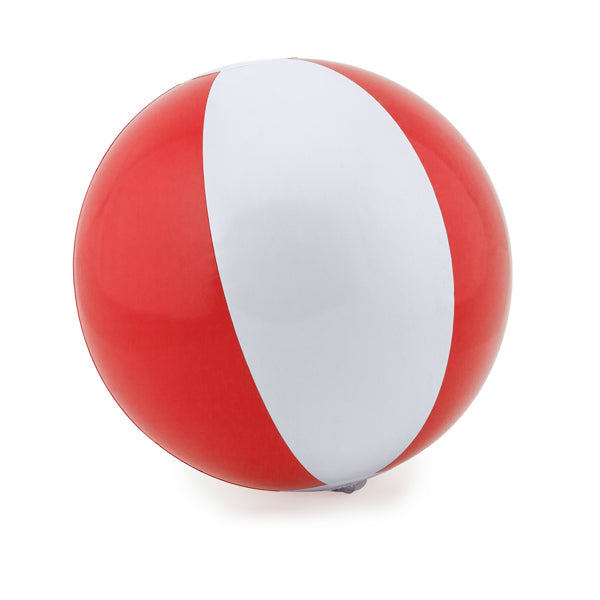 Saona - Balón inflable de PVC con válvula de inflado - Blanco/Rojo