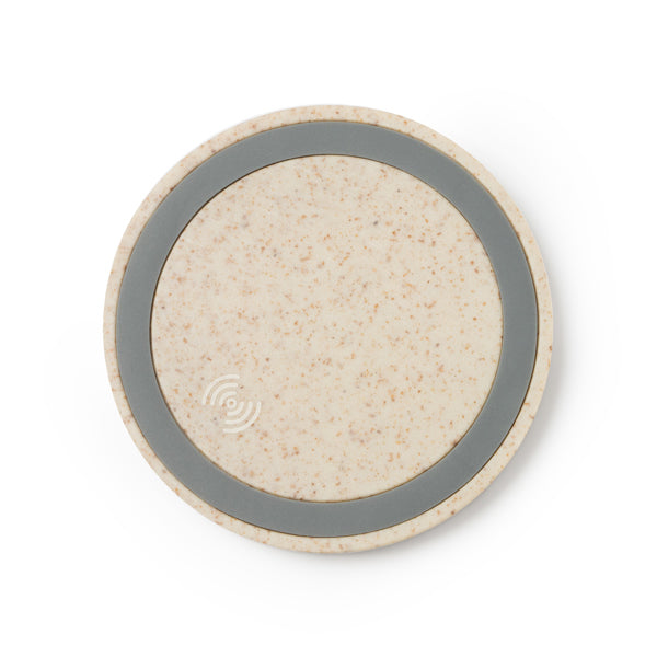 Vatox - Base de carga inalámbrica con cuerpo elaborado en fibra de trigo - Crudo