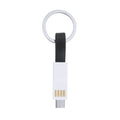 Cetus - Cable cargador-sincronizador imantado con llavero 3 en 1 - Negro