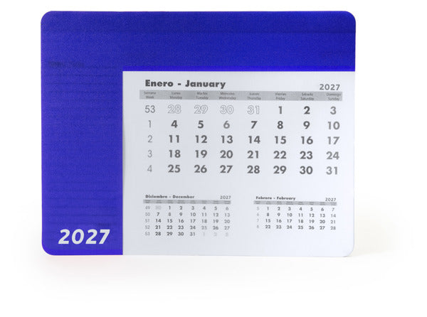 Serbal - Alfombrilla rectangular para ratón con calendario - Royal