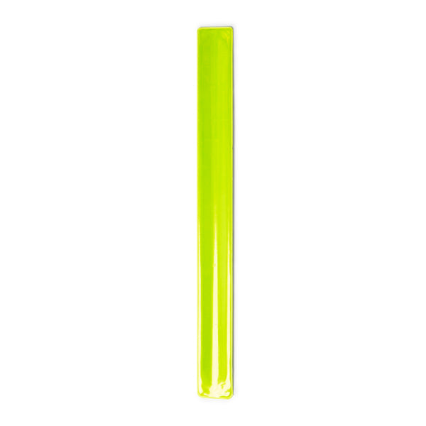 Yuma - Pulsera reflectante plegable con auto ajustable de PVC - Amarillo Fluor