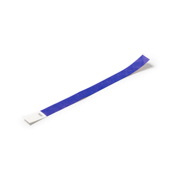 Drilo - Pulsera para eventos de fibra sintética Tyvek con numeración individual - Royal