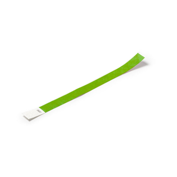 Drilo - Pulsera para eventos de fibra sintética Tyvek con numeración individual - Verde Helecho