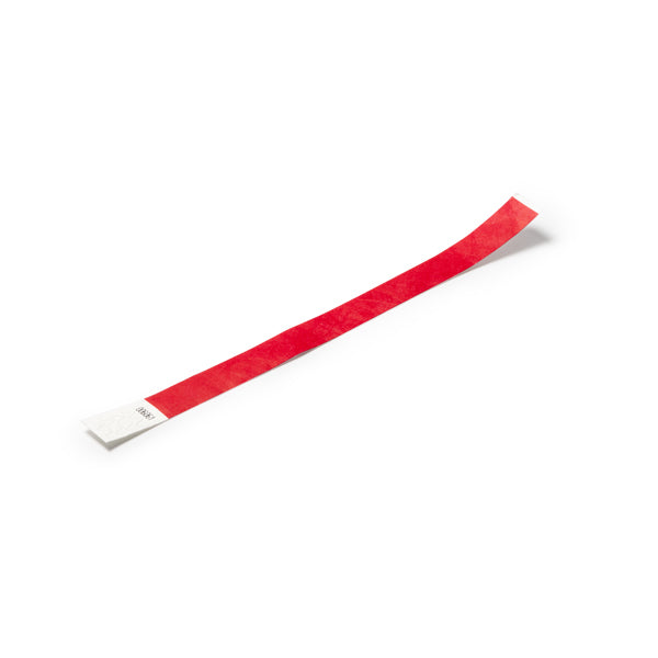 Drilo - Pulsera para eventos de fibra sintética Tyvek con numeración individual - Rojo