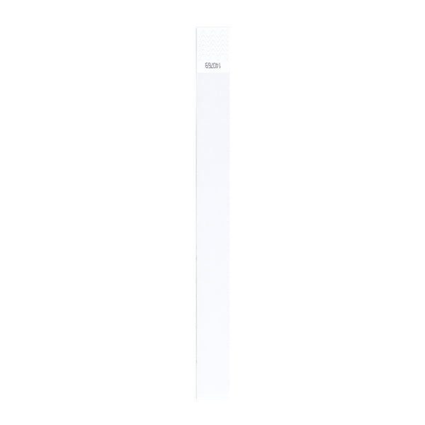 Party - Pulsera para eventos de fibra sintética con numeración individual - Blanco