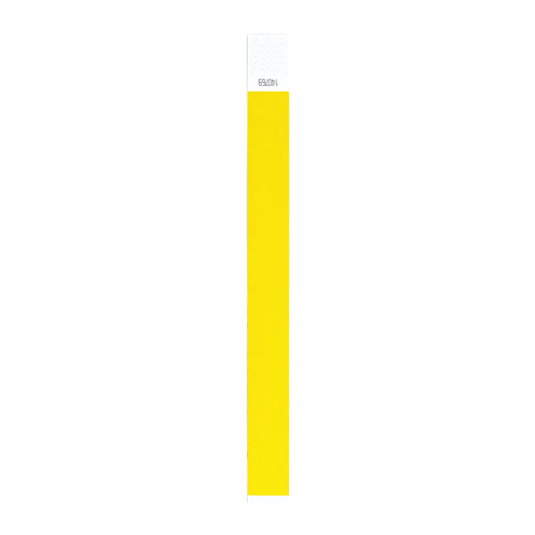 Party - Pulsera para eventos de fibra sintética con numeración individual - Amarillo