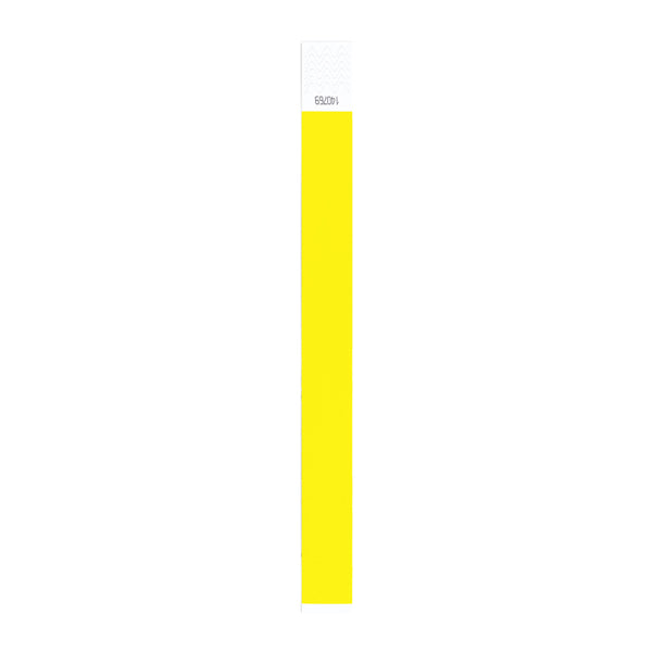 Party - Pulsera para eventos de fibra sintética con numeración individual - Amarillo Fluor