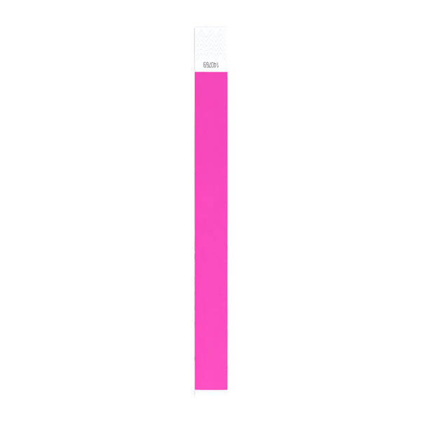 Party - Pulsera para eventos de fibra sintética con numeración individual - Fucsia