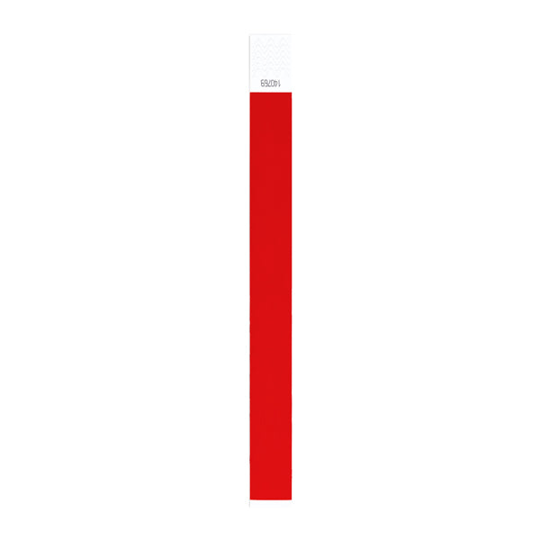 Party - Pulsera para eventos de fibra sintética con numeración individual - Rojo