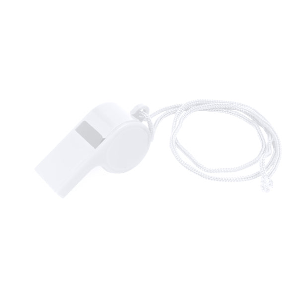 Carnival - Silbato de diseño clásico con cinta para el cuello - Blanco