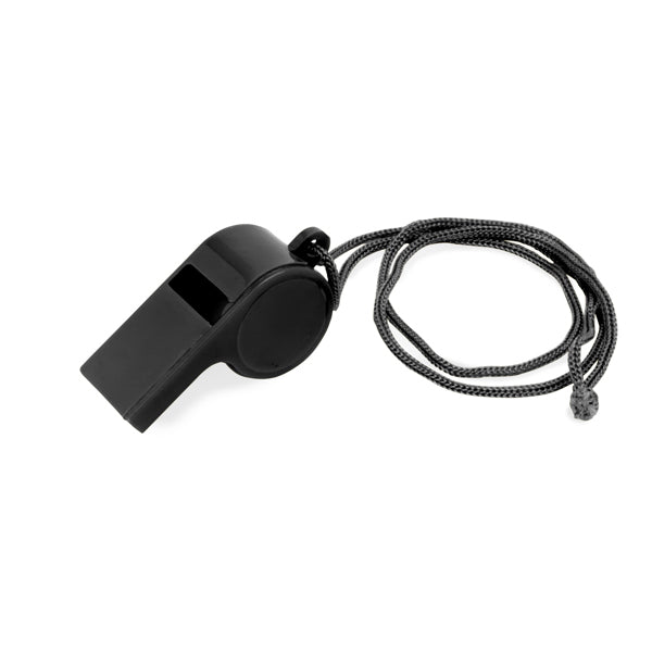 Carnival - Silbato de diseño clásico con cinta para el cuello - Negro