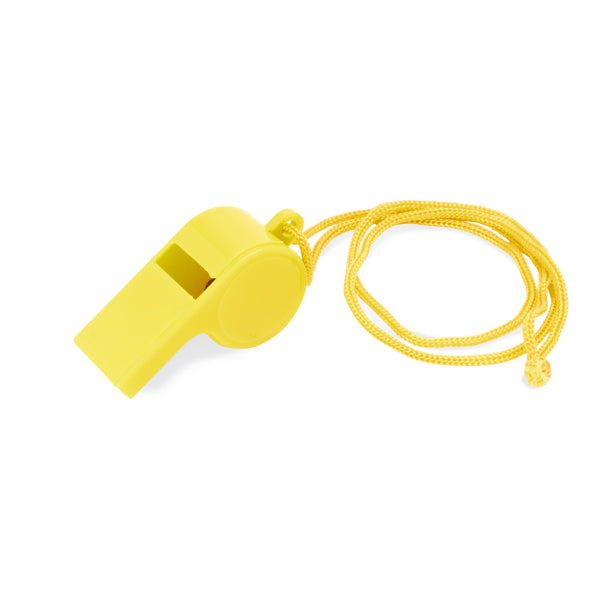 Carnival - Silbato de diseño clásico con cinta para el cuello - Amarillo