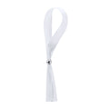 Fete - Pulsera de poliéster ajustable mediante bolita de cierre con retorno - Blanco