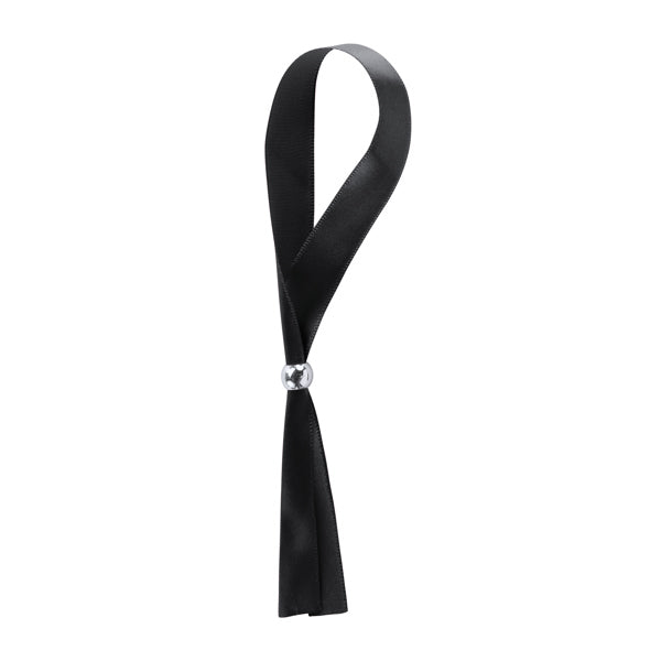 Fete - Pulsera de poliéster ajustable mediante bolita de cierre con retorno - Negro