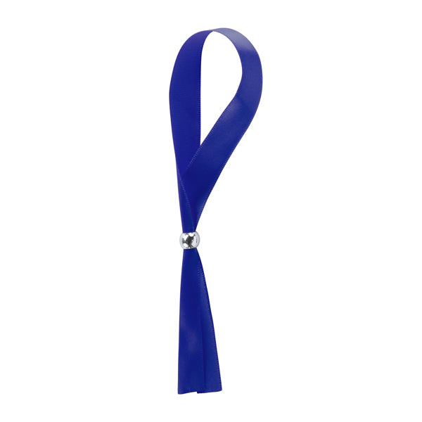 Fete - Pulsera de poliéster ajustable mediante bolita de cierre con retorno - Royal