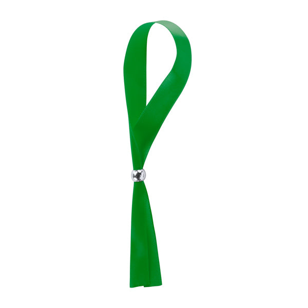 Fete - Pulsera de poliéster ajustable mediante bolita de cierre con retorno - Verde Helecho
