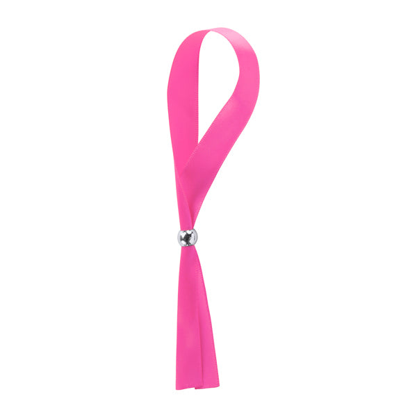 Fete - Pulsera de poliéster ajustable mediante bolita de cierre con retorno - Fucsia