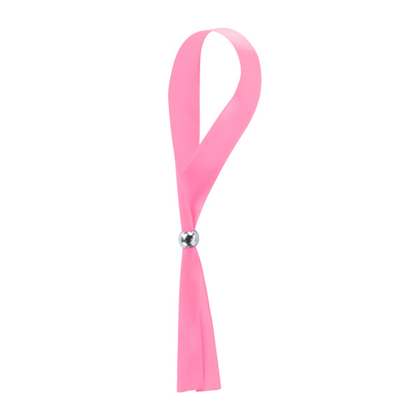 Fete - Pulsera de poliéster ajustable mediante bolita de cierre con retorno - Rosa Claro