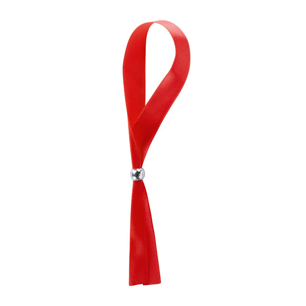 Fete - Pulsera de poliéster ajustable mediante bolita de cierre con retorno - Rojo