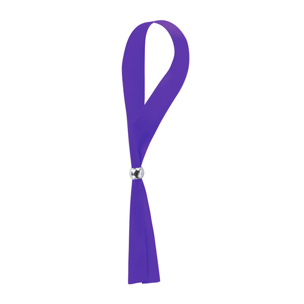 Fete - Pulsera de poliéster ajustable mediante bolita de cierre con retorno - Morado