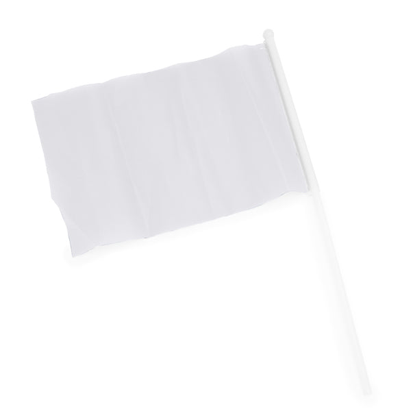 Celeb - Banderín con mástil de tamaño pequeño, de variados colores y banderas - Blanco