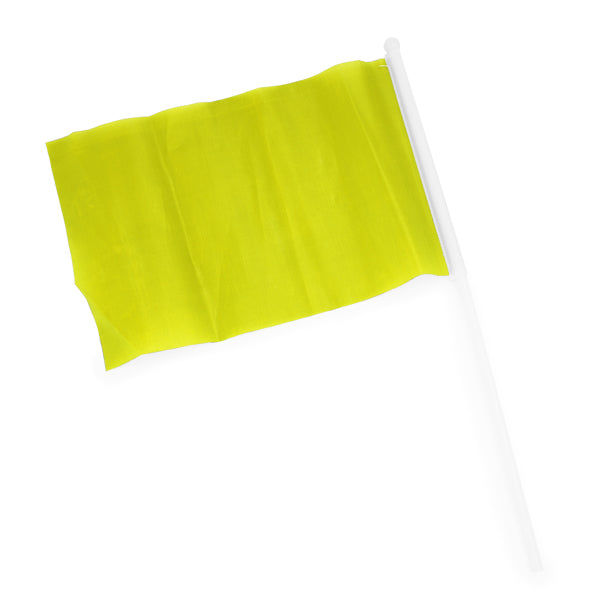 Celeb - Banderín con mástil de tamaño pequeño, de variados colores y banderas - Amarillo