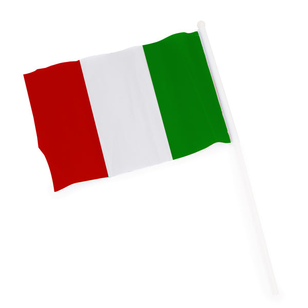 Celeb - Banderín con mástil de tamaño pequeño, de variados colores y banderas - Italia