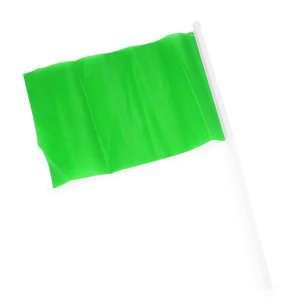 Celeb - Banderín con mástil de tamaño pequeño, de variados colores y banderas - Verde Helecho