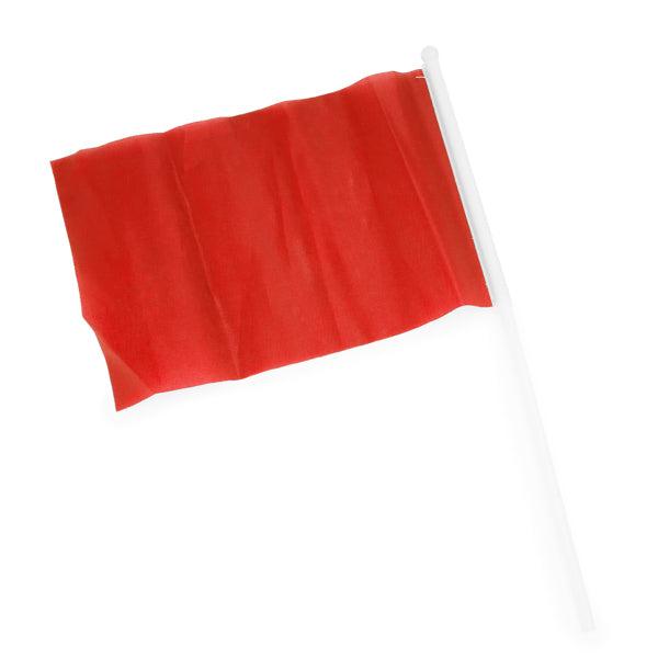Celeb - Banderín con mástil de tamaño pequeño, de variados colores y banderas - Rojo