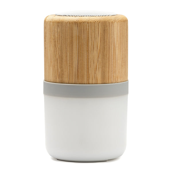 Ozcan - Altavoz inalámbrico con cuerpo elaborado en bambú y detalles en silicona - Bambu