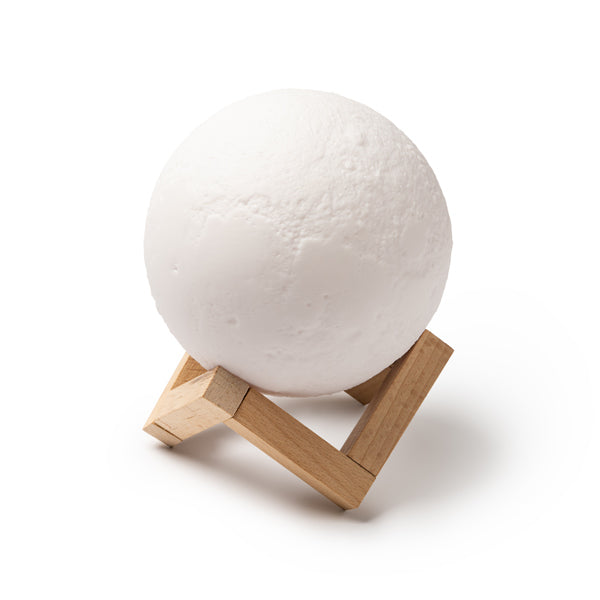 Moon - Altavoz inalámbrico recargable de 3W con diseño lunar - Blanco