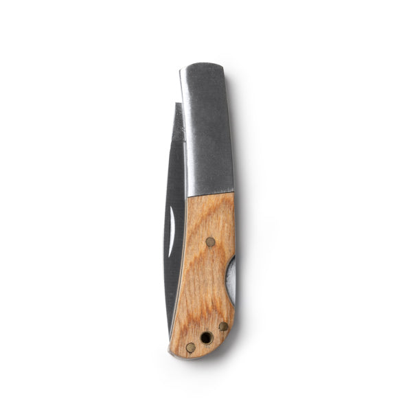 Vidur - Navaja de acero inoxidable y empuñadura combinada con madera natural - Crudo