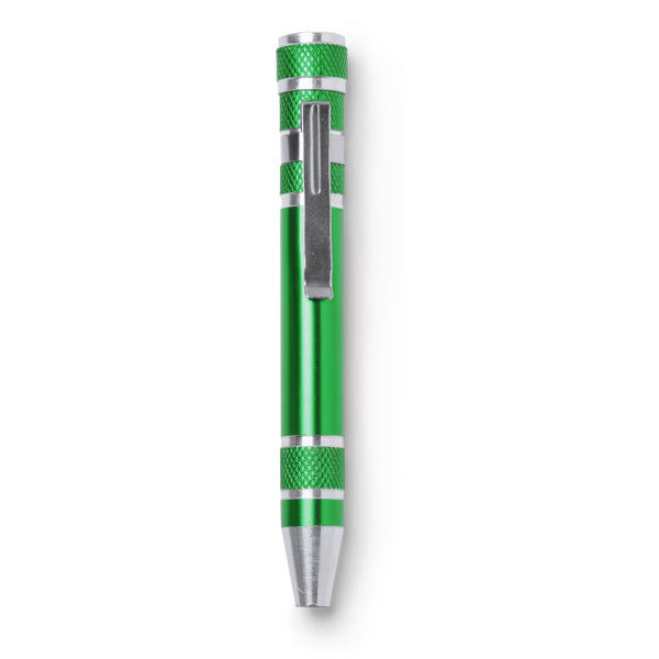 Brico - Multiherramienta de aluminio en forma de bolígrafo - Verde Helecho