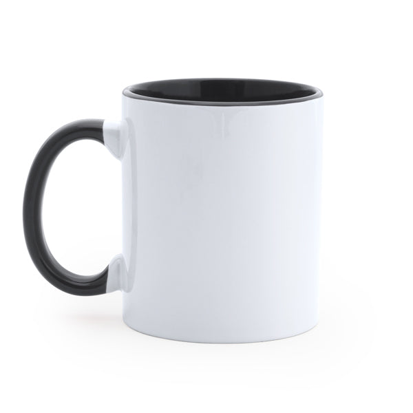 Mango - Taza especial para sublimación de cerámica de 350ml - Blanco/Negro