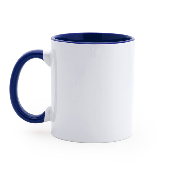 Mango - Taza especial para sublimación de cerámica de 350ml - Blanco/Royal