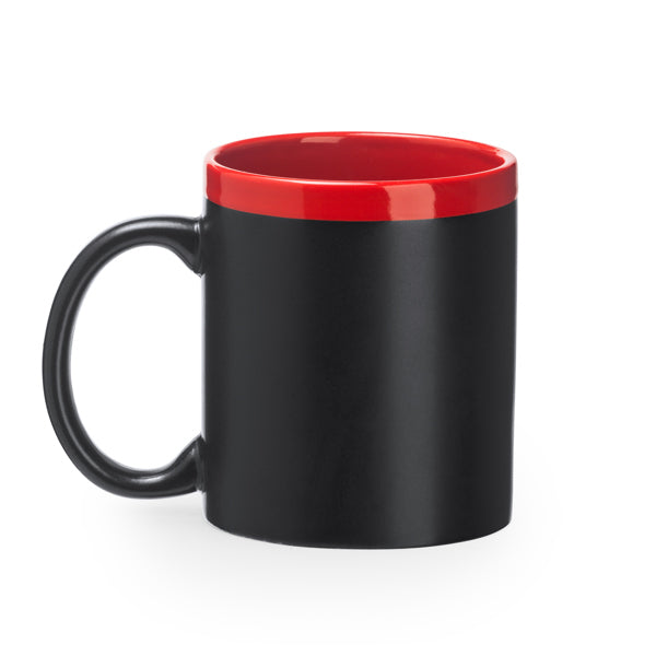 Palta - Fantástica taza pizarra con capacidad de 350 ml - Rojo