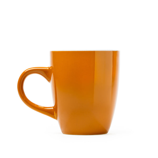 Nolo - Taza de cerámica con esmalte a color, perfecta para regalar - Naranja