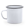 Anon - Taza metálica con capacidad de 360ml - Blanco/Blanco