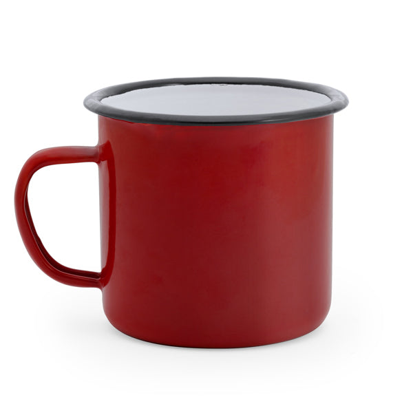 Anon - Taza metálica con capacidad de 360ml - Rojo/Blanco