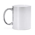 Zala - Taza de cerámica de 350 ml con diseño en acabado brillo - Plata