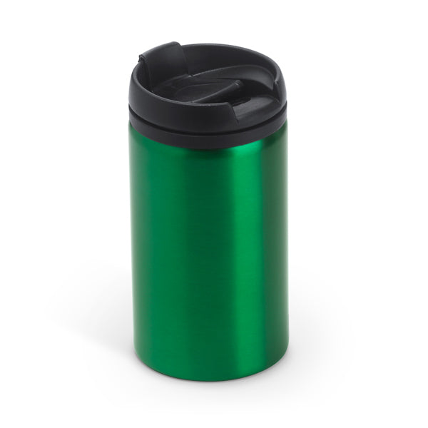 Milu - Vaso de acero inoxidable de 290 ml con tapa PP - Verde Helecho