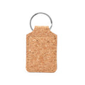 Hibis - Llavero clásico de corcho natural con anilla metálica - Rectangular