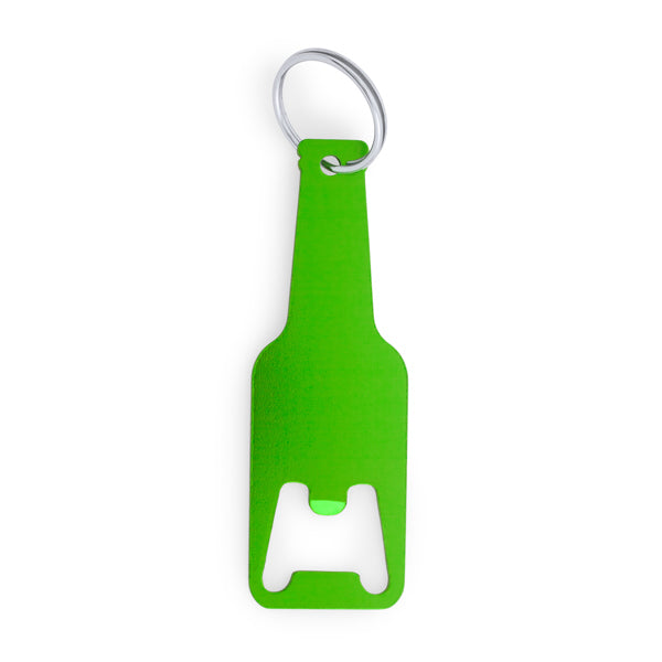 Stout - Llavero abridor de aluminio con forma de botella - Verde Helecho