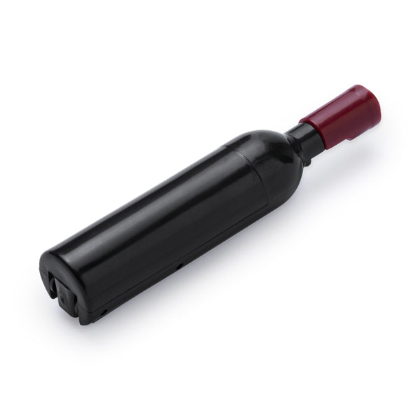 Syrah - Sacacorchos metálico con original diseño en forma de botella en plástico - Negro